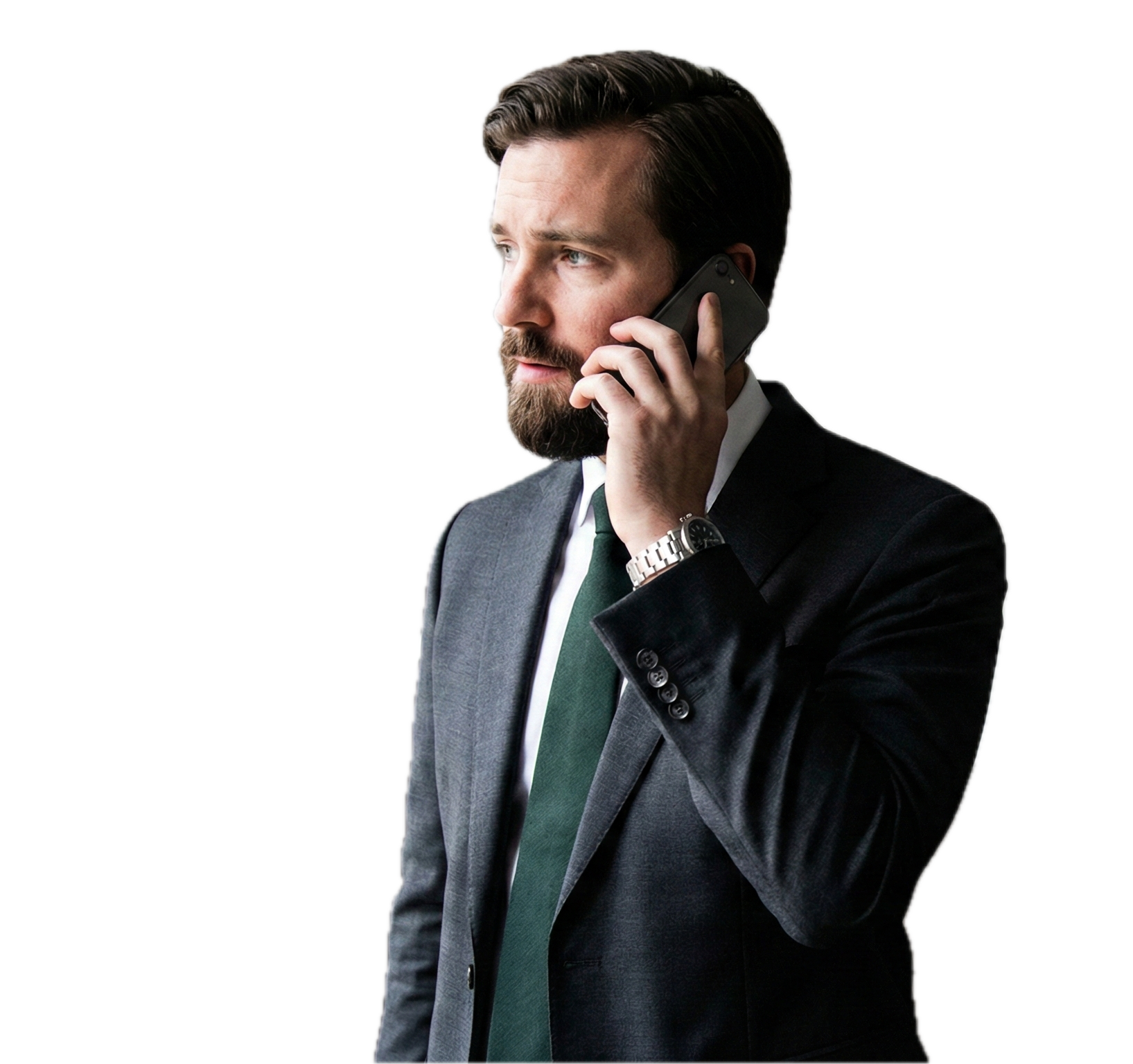 Jurist som pratar i telefon